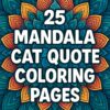 Mandala Cat Quote Pages