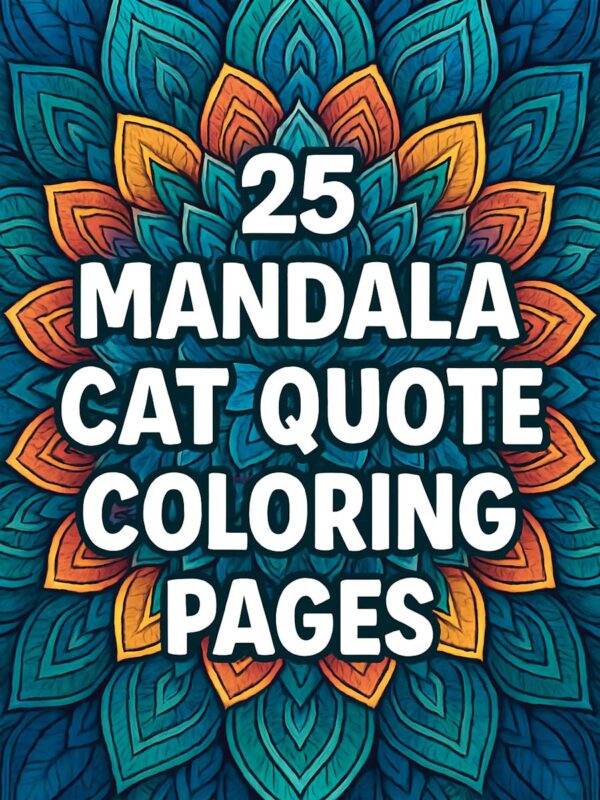 Mandala Cat Quote Pages