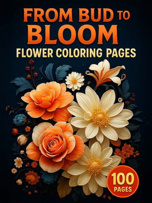 100 Flowers to Color