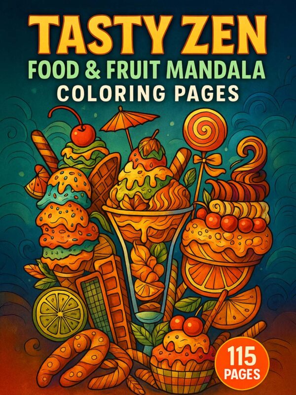Fruit Mandala Coloring Pages